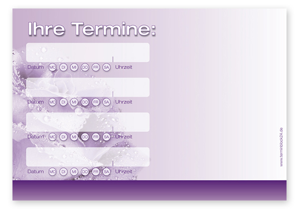 Terminzettel "Mitternachtstau" - 4 Termine mit Wochentagen