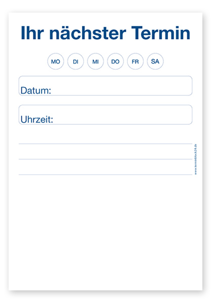 Terminzettel Senior "Classic" Terminzettel Senior "Classic"