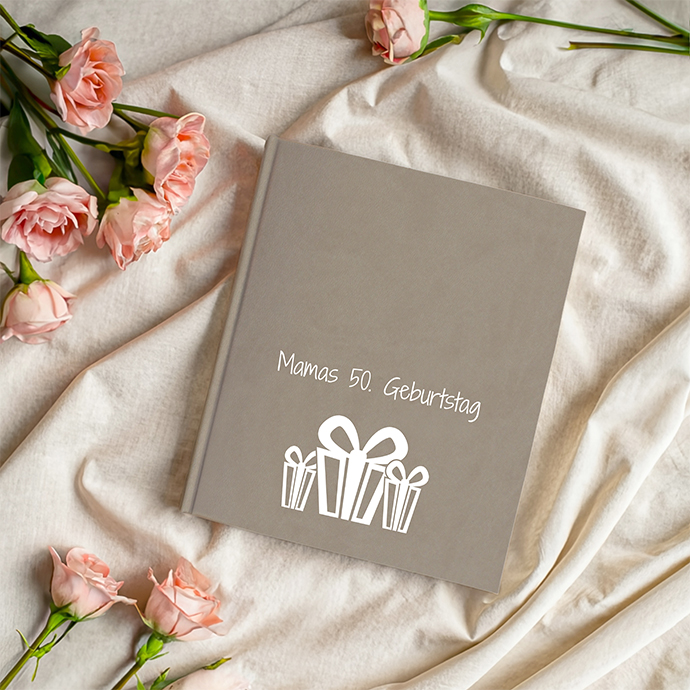 Gästebuch Geburtstag  Taupe Gästebuch Geburtstag  Taupe