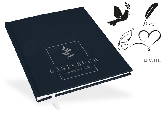 GB-21209-U Gästebuch Marineblau Gästebuch Marineblau