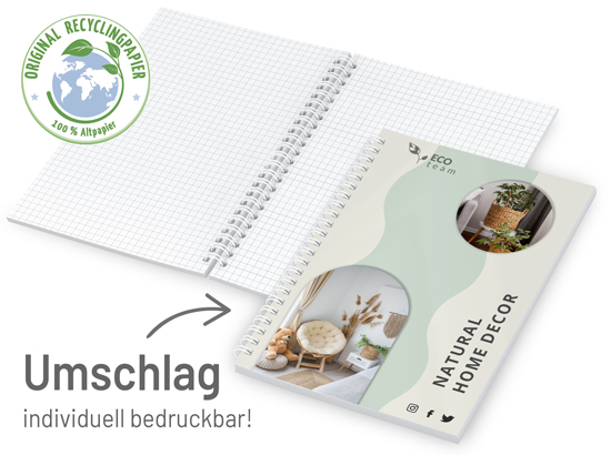 1105034011-RECY Spiralblock A5 Recycling - Inhalt Standard Spiralblock A5 Recycling - Inhalt Standard
