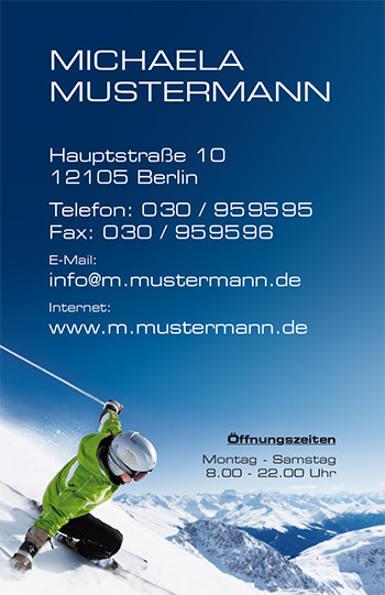 Visitenkarte "Winterurlaub" Visitenkarte "Winterurlaub"