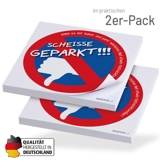 1370000001 BIZSTIX® Haftnotizen Motiv "Parksünder" BIZSTIX® Haftnotizen Motiv "Parksünder"