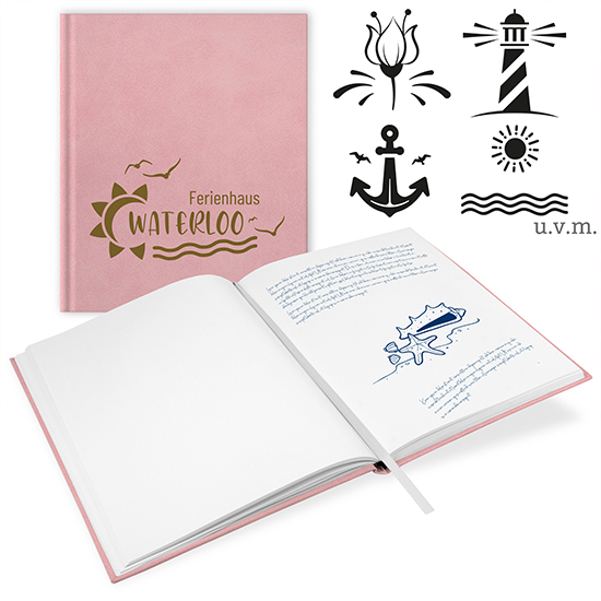GB-21215-F Gästebuch Ferienwohnung Rosa Gästebuch Ferienwohnung Rosa