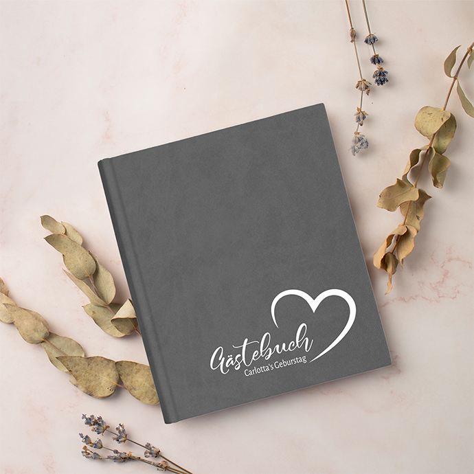 Gästebuch Grau Gästebuch Grau