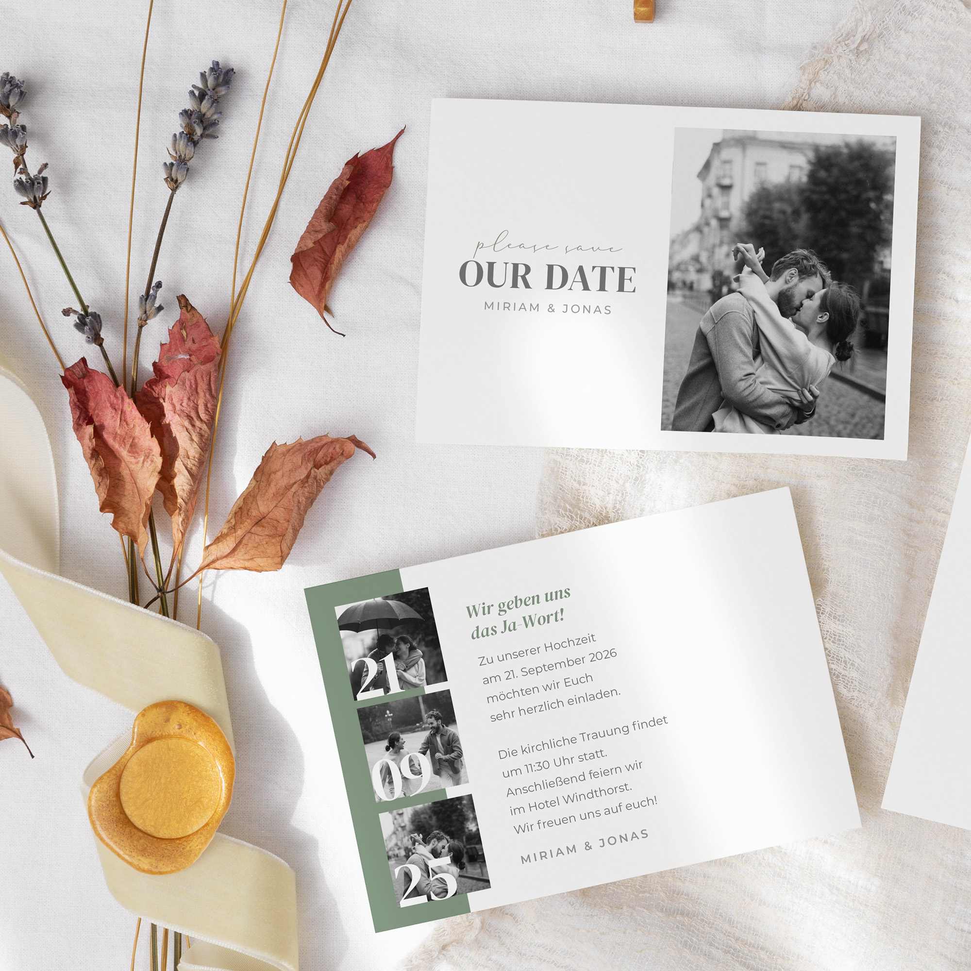 Postkarte DIN A6 im Querformat - Minimalistisch "Berlin"