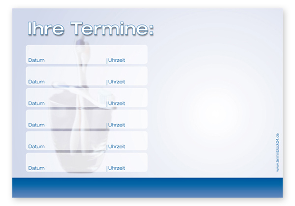 Terminzettel "teeth" - 6 Termine