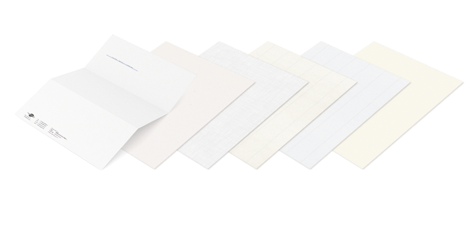 das passende Briefpapier nach Papierart finden