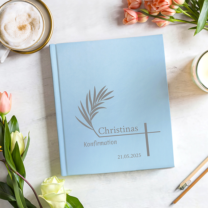 Gästebuch Konfirmation Hellblau Gästebuch Konfirmation Hellblau