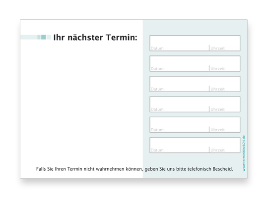 Terminzettel Classic #2 mint