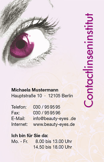 1212010133 Visitenkarte "Fokus" Visitenkarte "Fokus"