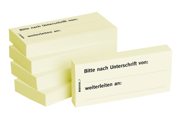BIZSTIX® Business Haftnotizen "Bitte nach Unterschrift von ... weiterleiten an" BIZSTIX® Business Haftnotizen "Bitte nach Unterschrift von ... weiterleiten an"