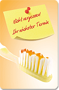 1205010137 Terminkarte "Zahnbürste" Terminkarte "Zahnbürste"