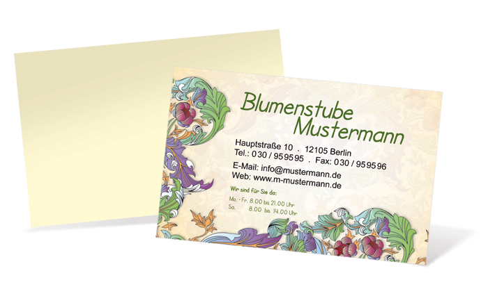 Visitenkarte "vintage letter" Landscape Visitenkarte "vintage letter" Landscape