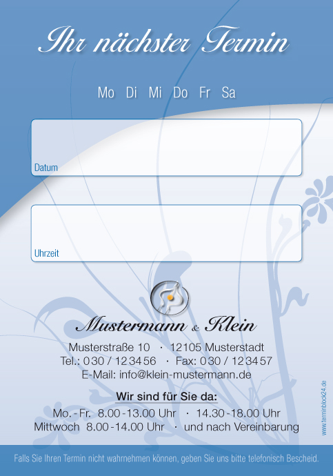 Terminzettel "Nature Elegance" Terminzettel "Nature Elegance"