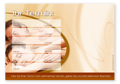 Terminzettel "Spa" - 6 Termine Terminzettel "Spa" - 6 Termine