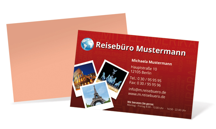 1212020274 Visitenkarte "Weltreise" Landscape Visitenkarte "Weltreise" Landscape