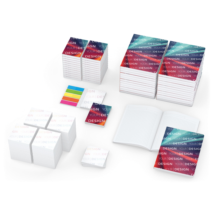 XL-Werbe-Set mit Haftnotizen und Notizbüchern (600-teilig)