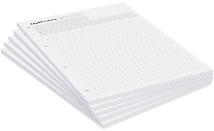 Gesprächsnotizblock DIN A4 liniert - 5er Pack Gesprächsnotizblock DIN A4 liniert - 5er Pack