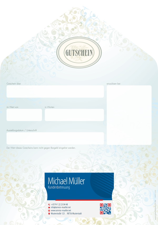 Gutscheinkarte Classic "Seidenstoff" Gutscheinkarte Classic "Seidenstoff"