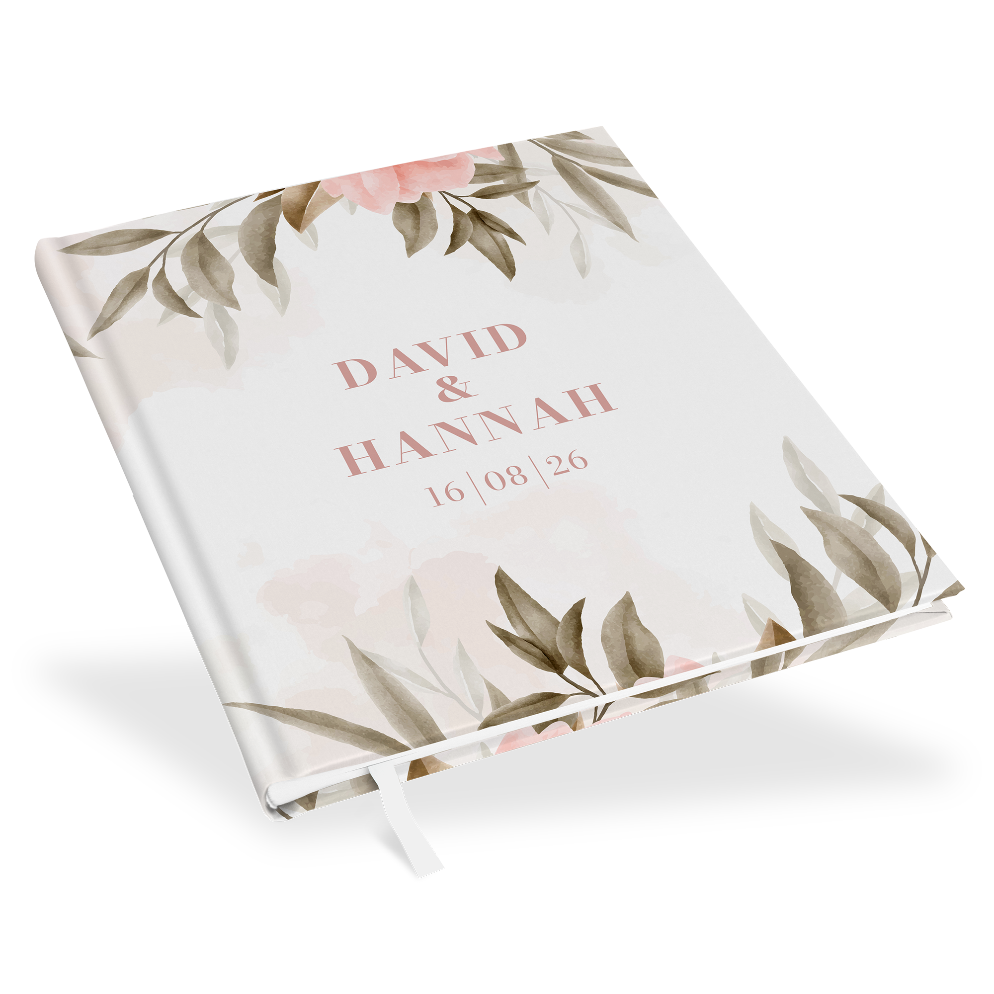 Gästebuch Hochzeit - Floral "Rose Leaf"