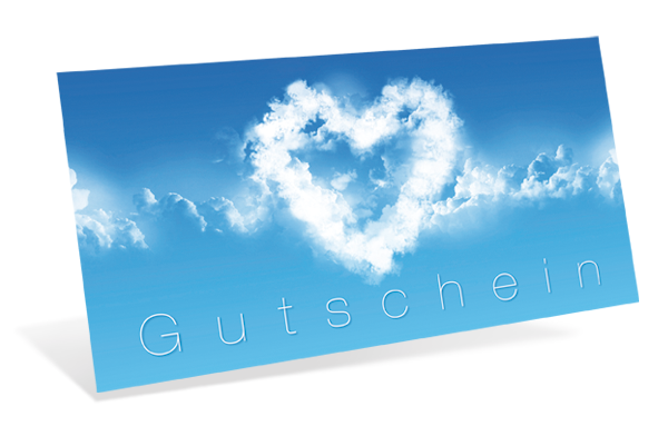 Gutscheinkarte Classic "Wolkenherz" Gutscheinkarte Classic "Wolkenherz"