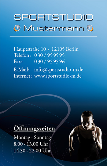 1212010253 Visitenkarte "fitness" Visitenkarte "fitness"
